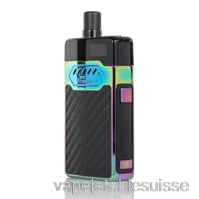 Vape Suisse Hellvape Grimm 30w Système De Pod Fibre De Carbone Arc-en-ciel